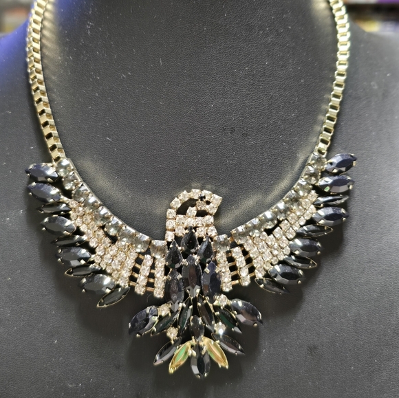 Two Tone Madison Link Phoenix Bib Necklace L4 - Picture 1 of 3